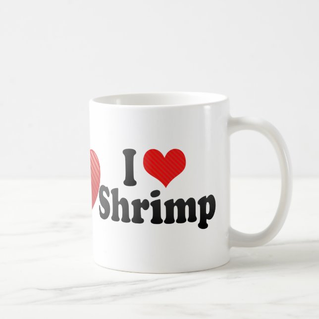 Mug J'aime la crevette (Droite)