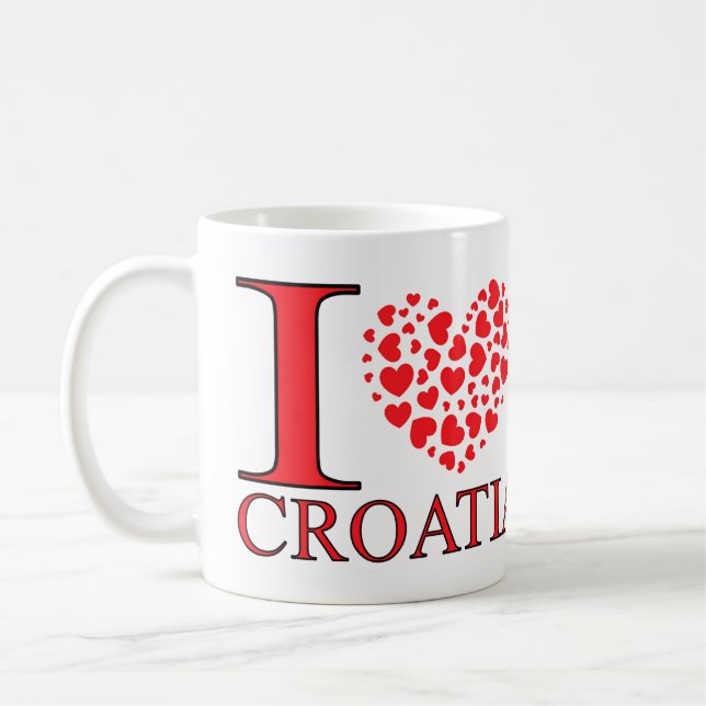 Mug J'aime la Croatie (Gauche)