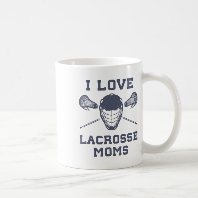 Mug J'Aime La Crosse Moms Drôle Lax (Droite)