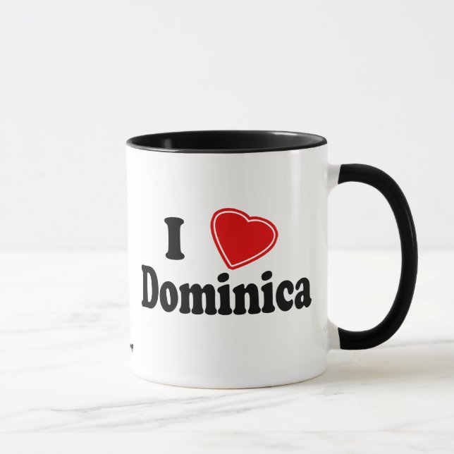 Mug J'aime la Dominique (Droite)