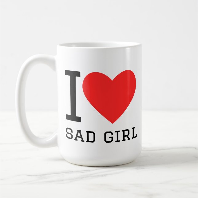 Mug J'aime la fille triste (Gauche)