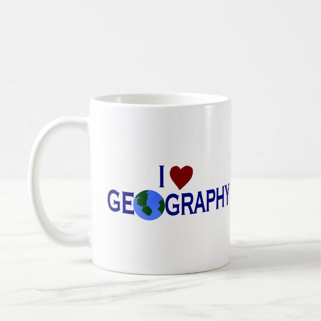 Mug J'aime la géographie (Gauche)