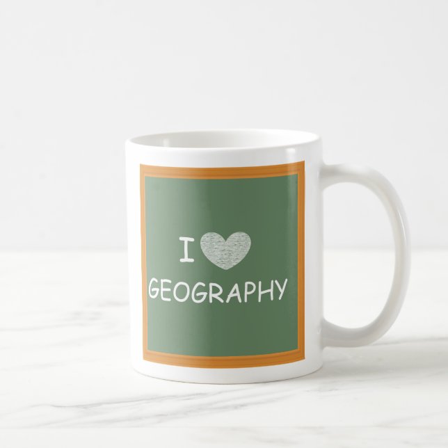Mug J'aime la géographie (Droite)