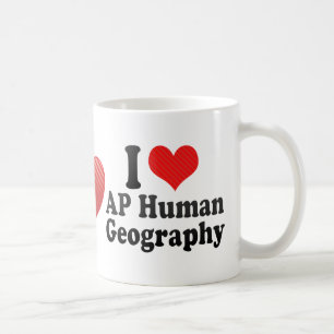 Mug J'aime la géographie d'humain d'AP