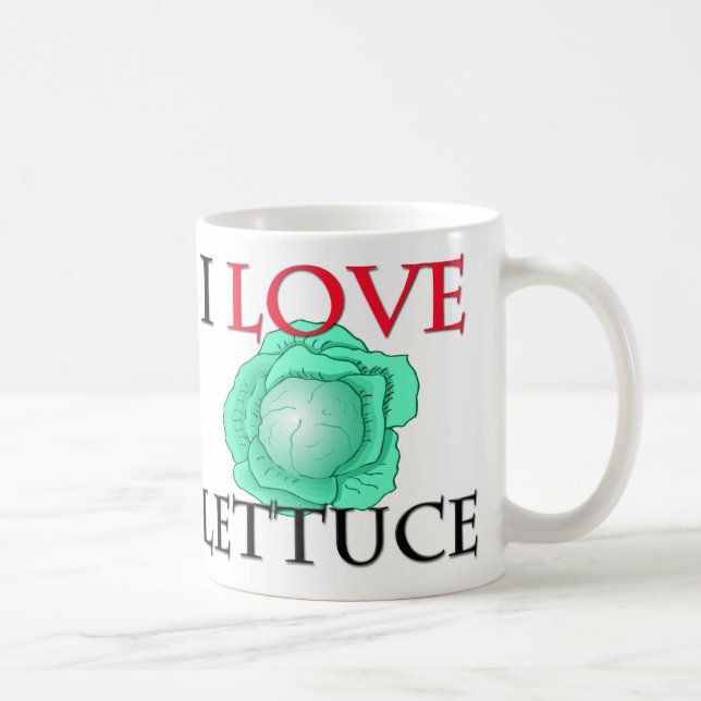 Mug J'aime la laitue (Droite)