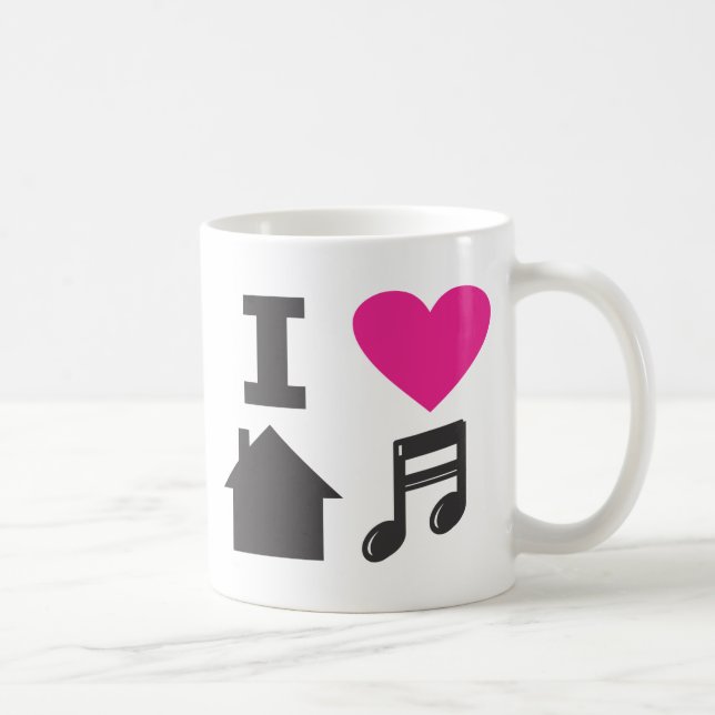 Mug J'aime la musique de maison (Droite)
