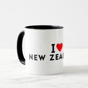 Mug J'aime la Nouvelle-Zélande pays comme voyage cardi