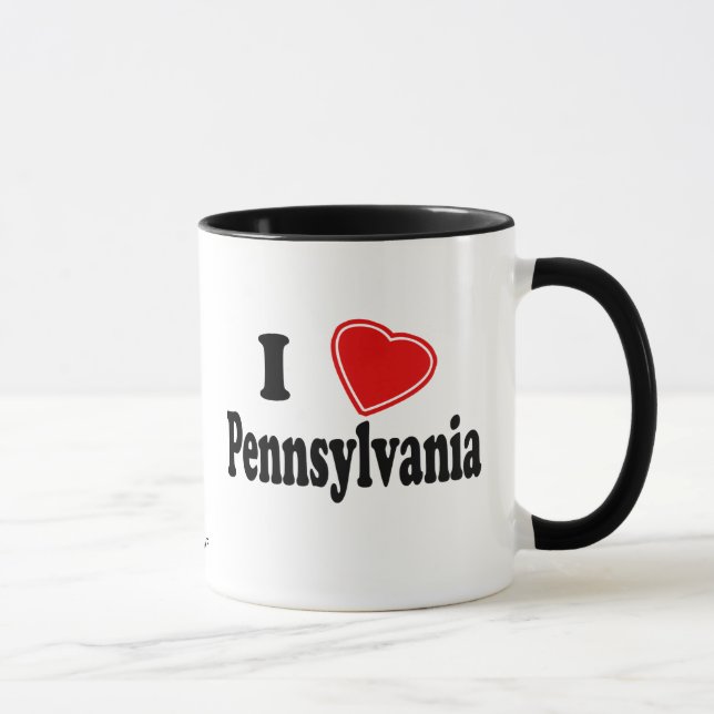 Mug J'aime la Pennsylvanie (Droite)