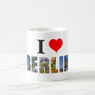 Mug J'aime la photo de ville de voyage de Berlin