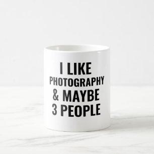 Mug J'Aime La Photographie Et Peut-Être 3 Personnes