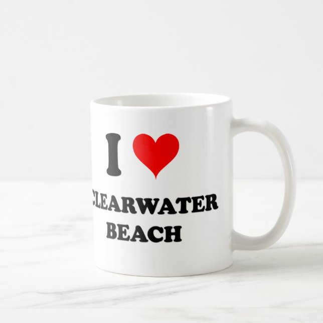 Mug J'aime la plage de Clearwater (Droite)