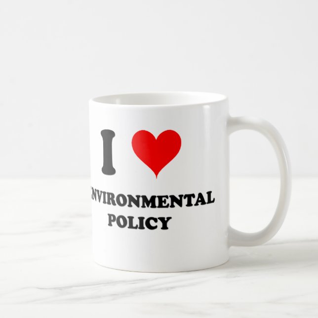 Mug J'aime la politique de l'environnement (Droite)