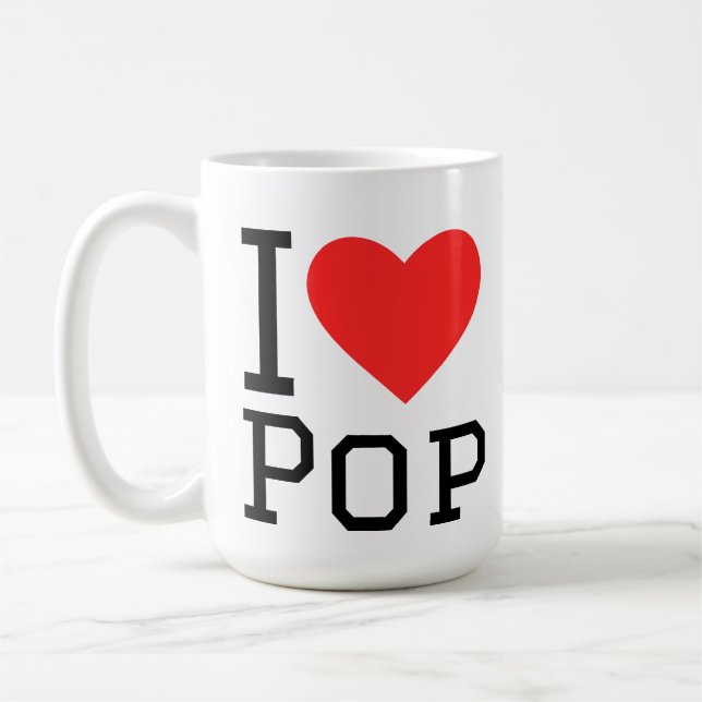 Mug J'aime la pop (Gauche)