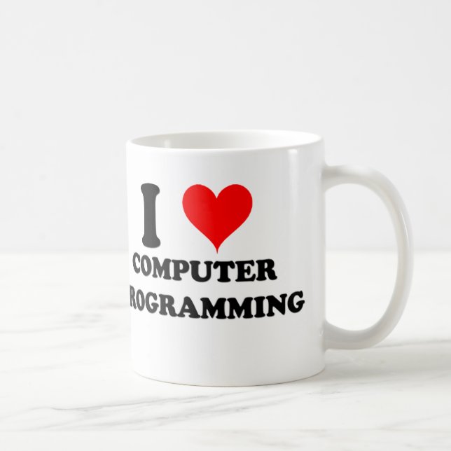 Mug J'aime la programmation par ordinateur (Droite)