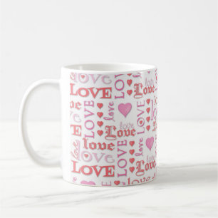 Mug J'aime la Saint-Valentin Amour Mignon Calligraphie