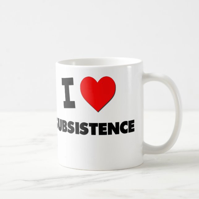 Mug J'aime la subsistance (Droite)