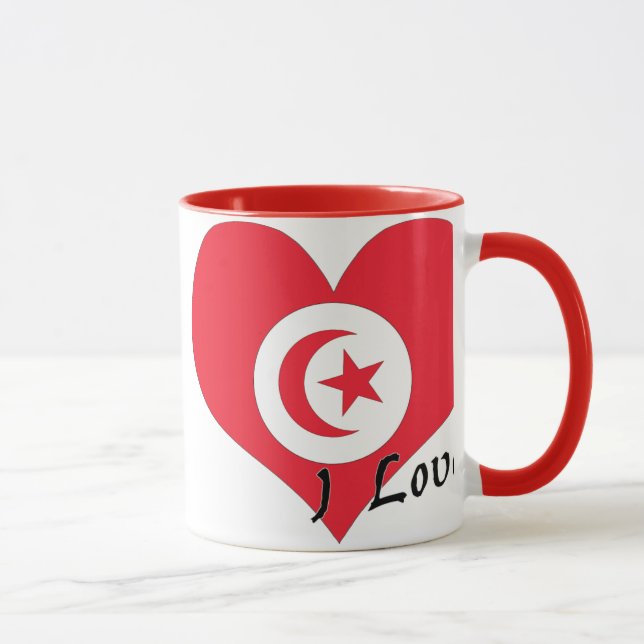Mug J'aime la Tunisie (Droite)