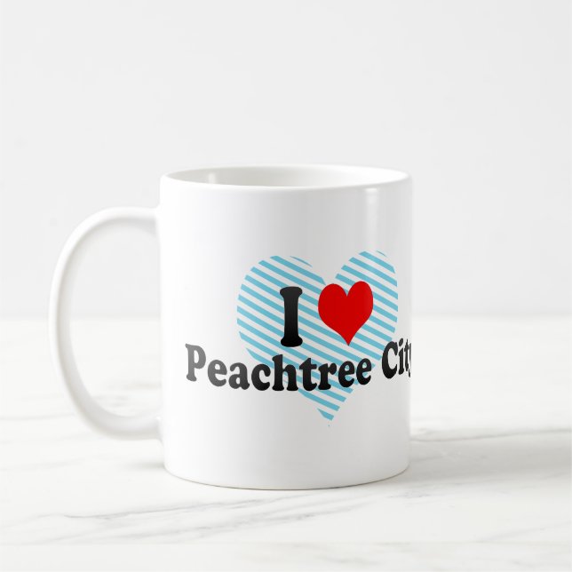 Mug J'aime la ville de Peachtree, Etats-Unis (Gauche)