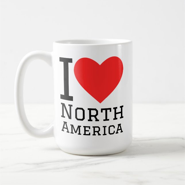 Mug J'aime l'Amérique du Nord (Gauche)