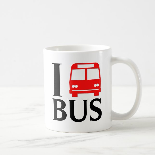 Mug J'aime l'amour de l'autobus | I l'autobus de (Droite)