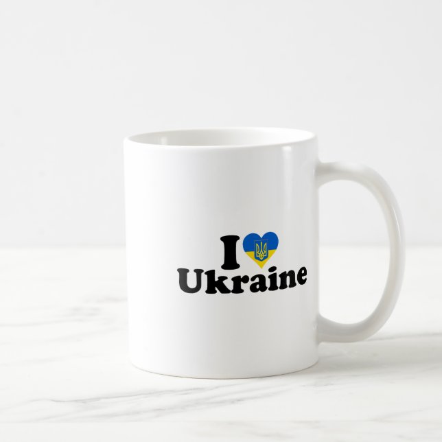 Mug J'aime l'amour pour l'Ukraine Fierté ukrainienne R (Droite)