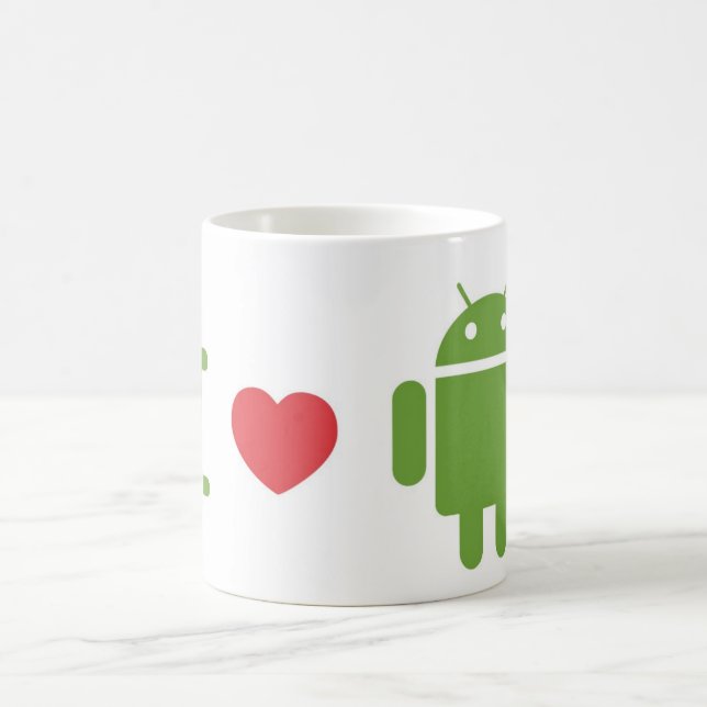 Mug j'aime l'androïde (Centre)