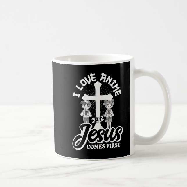 Mug J'Aime L'Anime, Mais Jésus Est Le Premier Anime Ho (Droite)