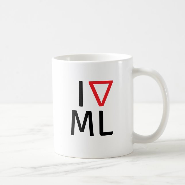 Mug J'aime l'apprentissage automatique (Droite)