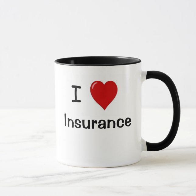 Mug J'aime l'assurance - assurance de coeur d'I (Droite)
