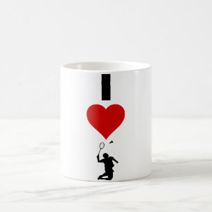Mug J'aime le badminton (vertical)