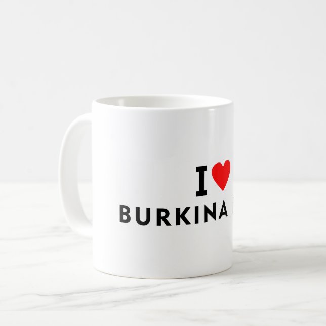 Mug J'aime le Burkina Faso (Devant gauche)