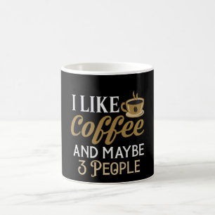Mug J'aime le café et peut-être 3 personnes