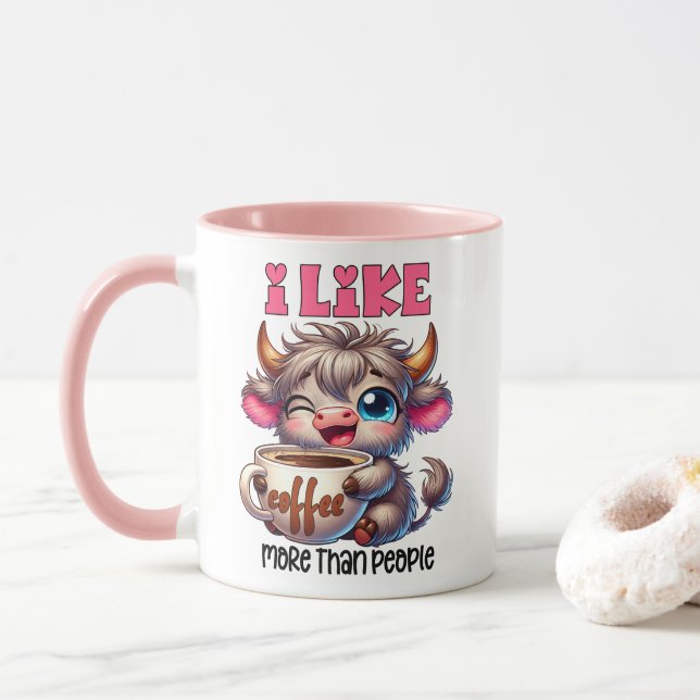 Mug J'aime le café plus que les gens  (Avec donut)