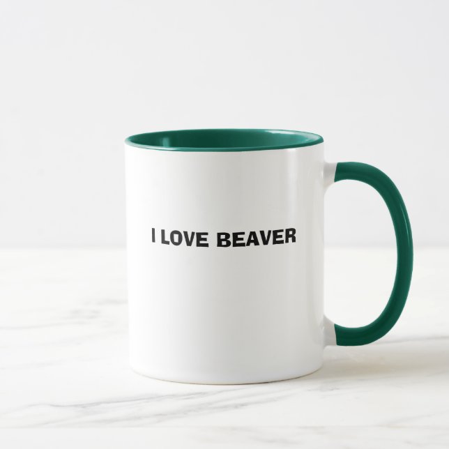 MUG J'AIME LE CASTOR (Droite)