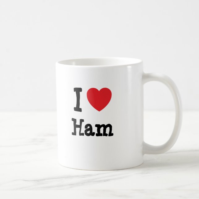 Mug J'aime le coeur de Ham T-Shirt (Droite)