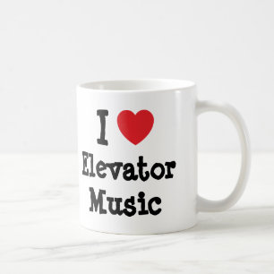 Mug J'aime le coeur de musique Elevator personnalisé