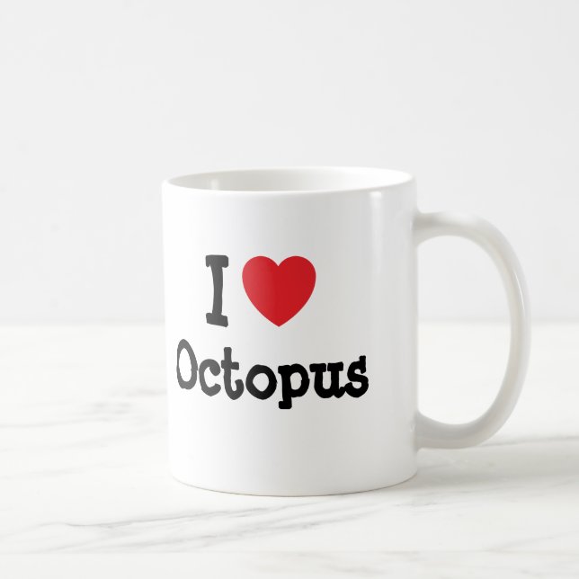 Mug J'aime le coeur d'Octopus T-Shirt (Droite)