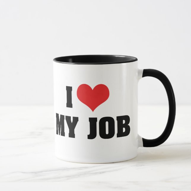 Mug J'Aime Le Coeur Mon Travail (Droite)