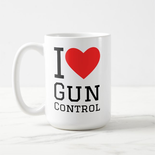 Mug J'aime le contrôle des armes à feu (Gauche)