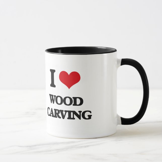 Mug J'aime le découpage du bois (Droite)