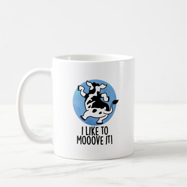 Mug J'Aime Le Déplacer Funny Cow Pun (Gauche)