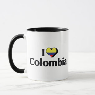 Mug J'aime le drapeau de Colombie