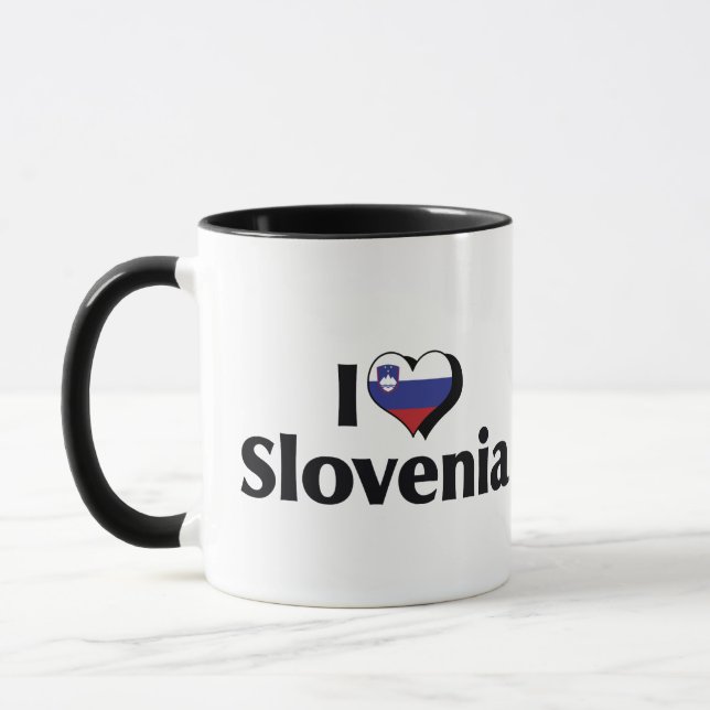 Mug J'aime le drapeau de la Slovénie (Gauche)