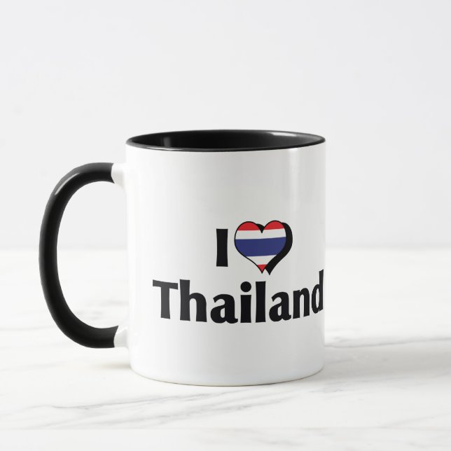 Mug J'aime le drapeau de la Thaïlande (Gauche)