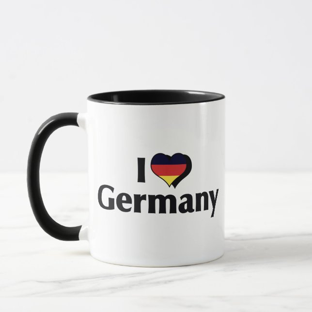 Mug J'aime le drapeau de l'Allemagne (Gauche)