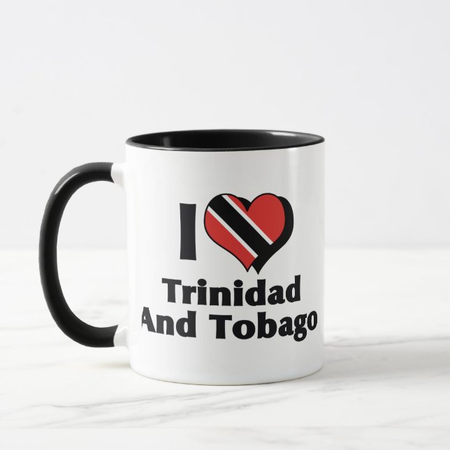 Mug J'aime le drapeau de Trinité-et-Tobago (Gauche)