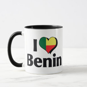 Mug J'aime le drapeau du Bénin