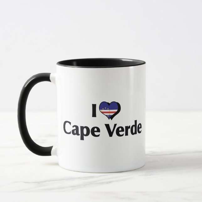 Mug J'aime le drapeau du Cap-Vert (Gauche)