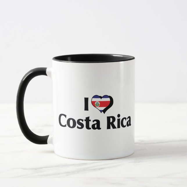 Mug J'aime le drapeau du Costa Rica (Gauche)