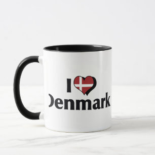 Mug J'aime le drapeau du Danemark
